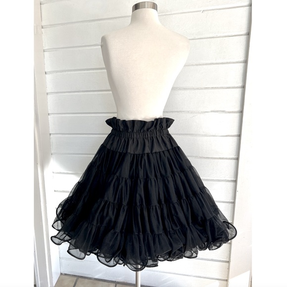 Vintage MALCO MODES Extra Full Short Petticoat  in Black - M - Picture 3 of 7